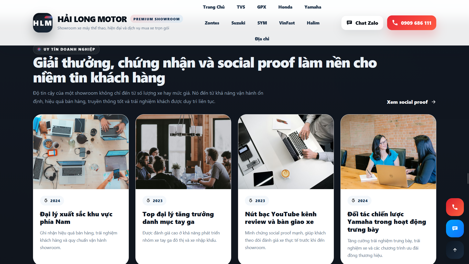 Hải Long Motor Premium Sales System