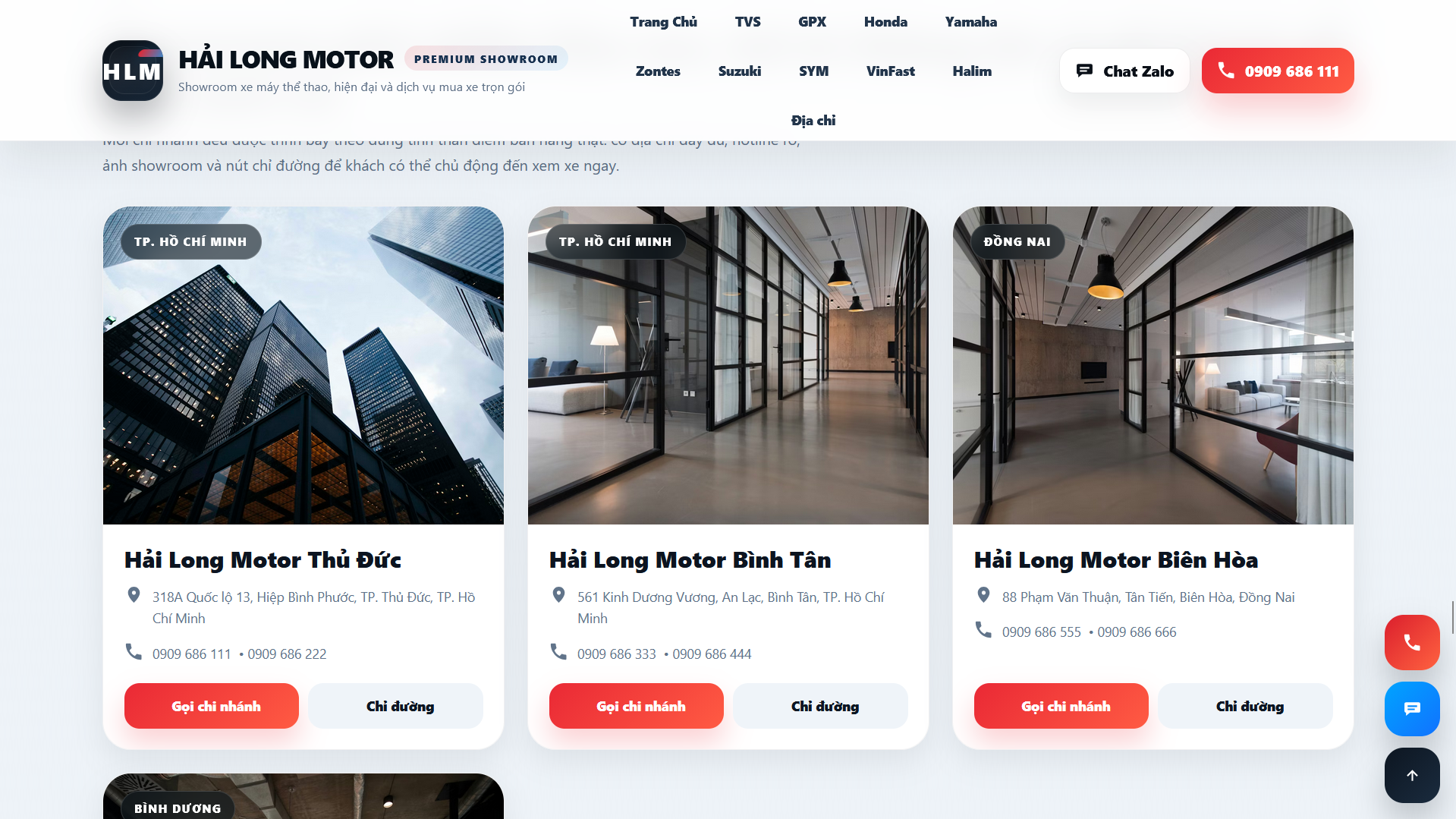 Hải Long Motor Premium Sales System