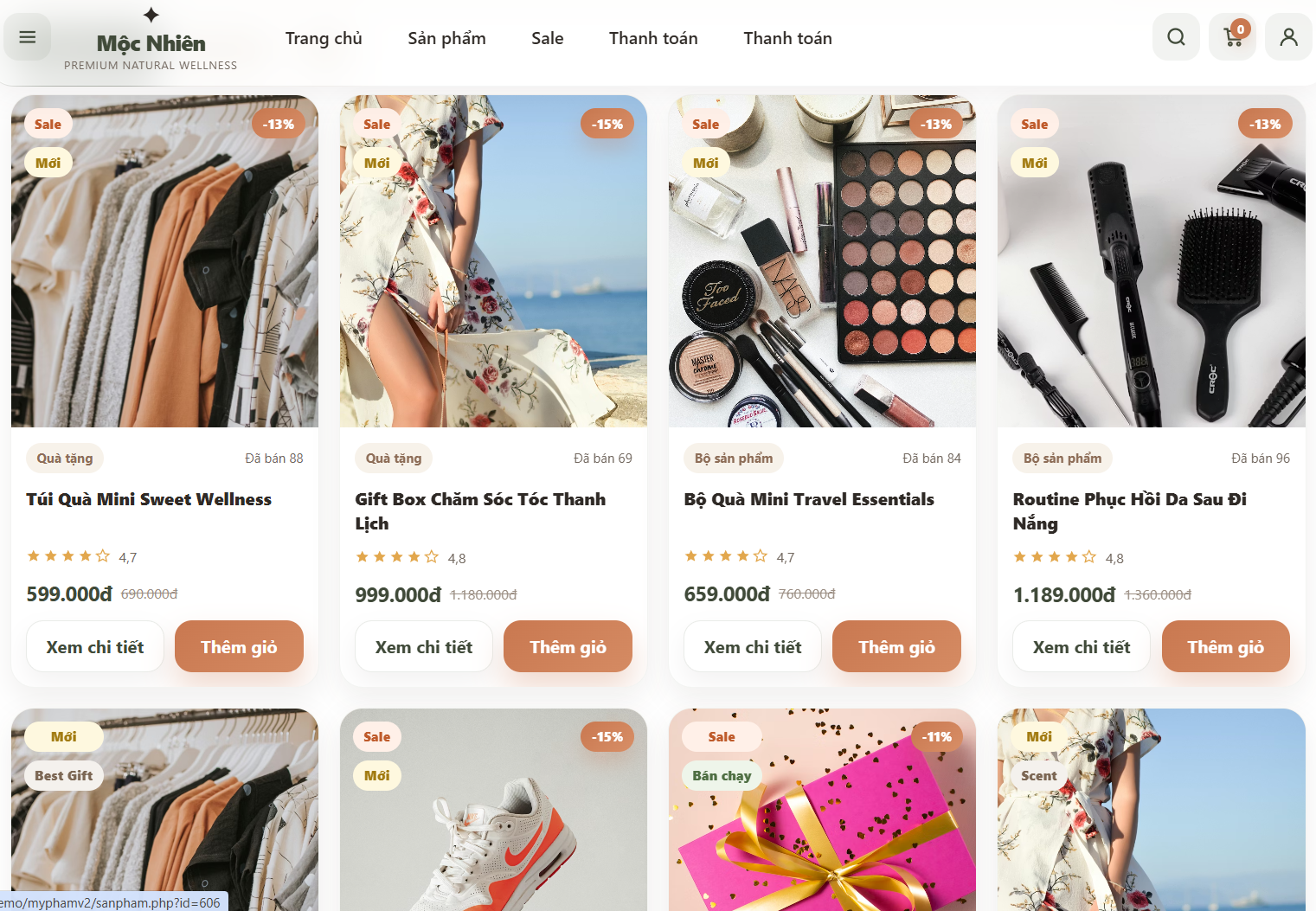 Website Mỹ Phẩm Cao Cấp V2