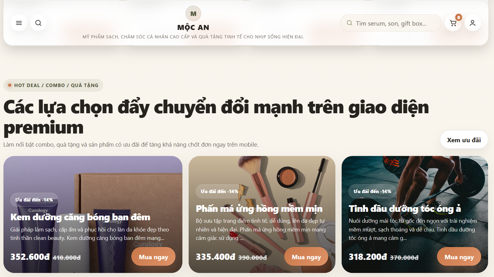 Website Mỹ Phẩm Cao Cấp V3