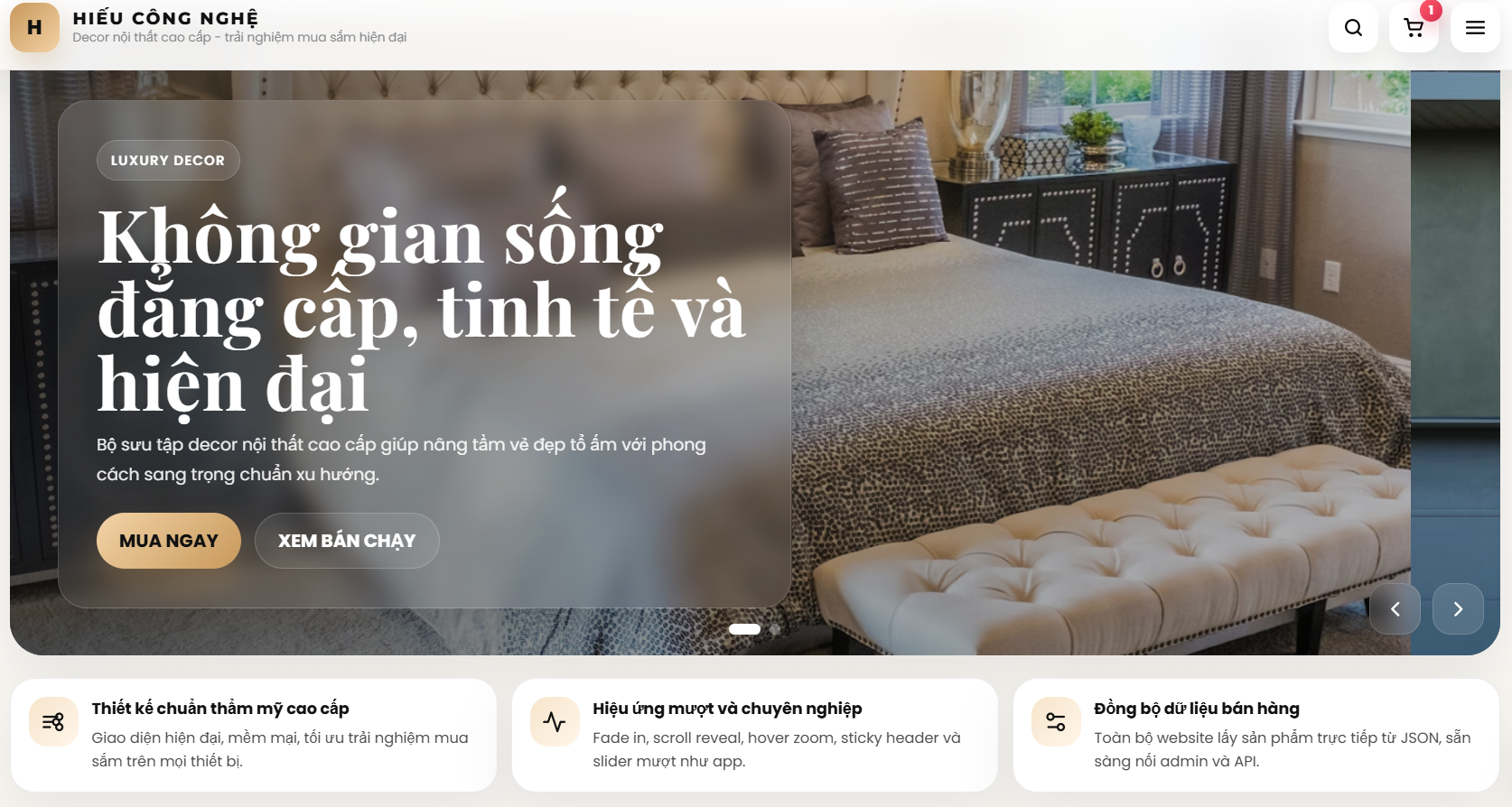 Website Nội Thất Decor V2