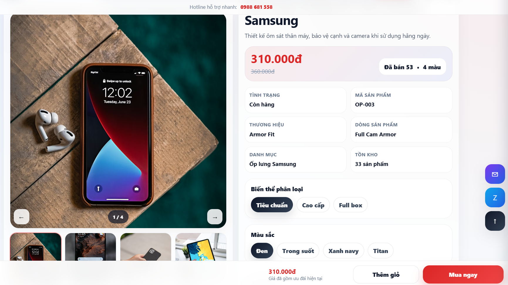 Website Phụ Kiện Công Nghệ V2