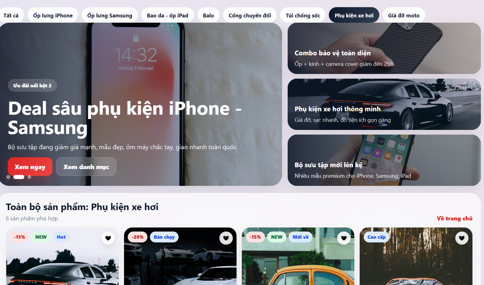 Website Phụ Kiện Công Nghệ V2