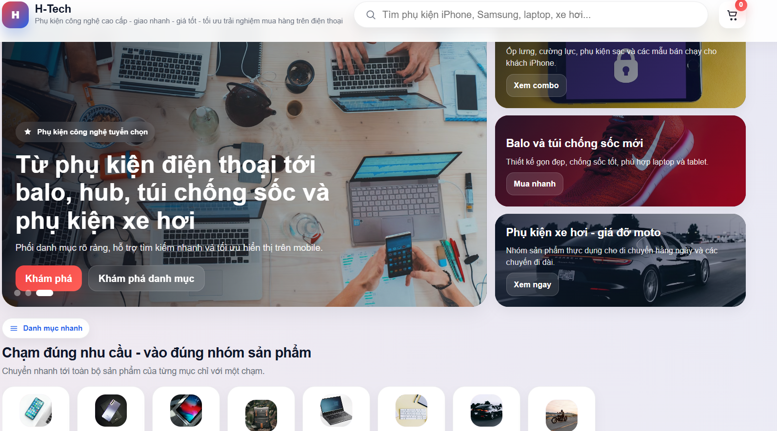 Website Phụ Kiện Công Nghệ V3