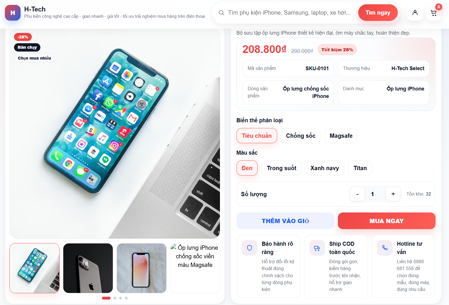 Website Phụ Kiện Công Nghệ V3