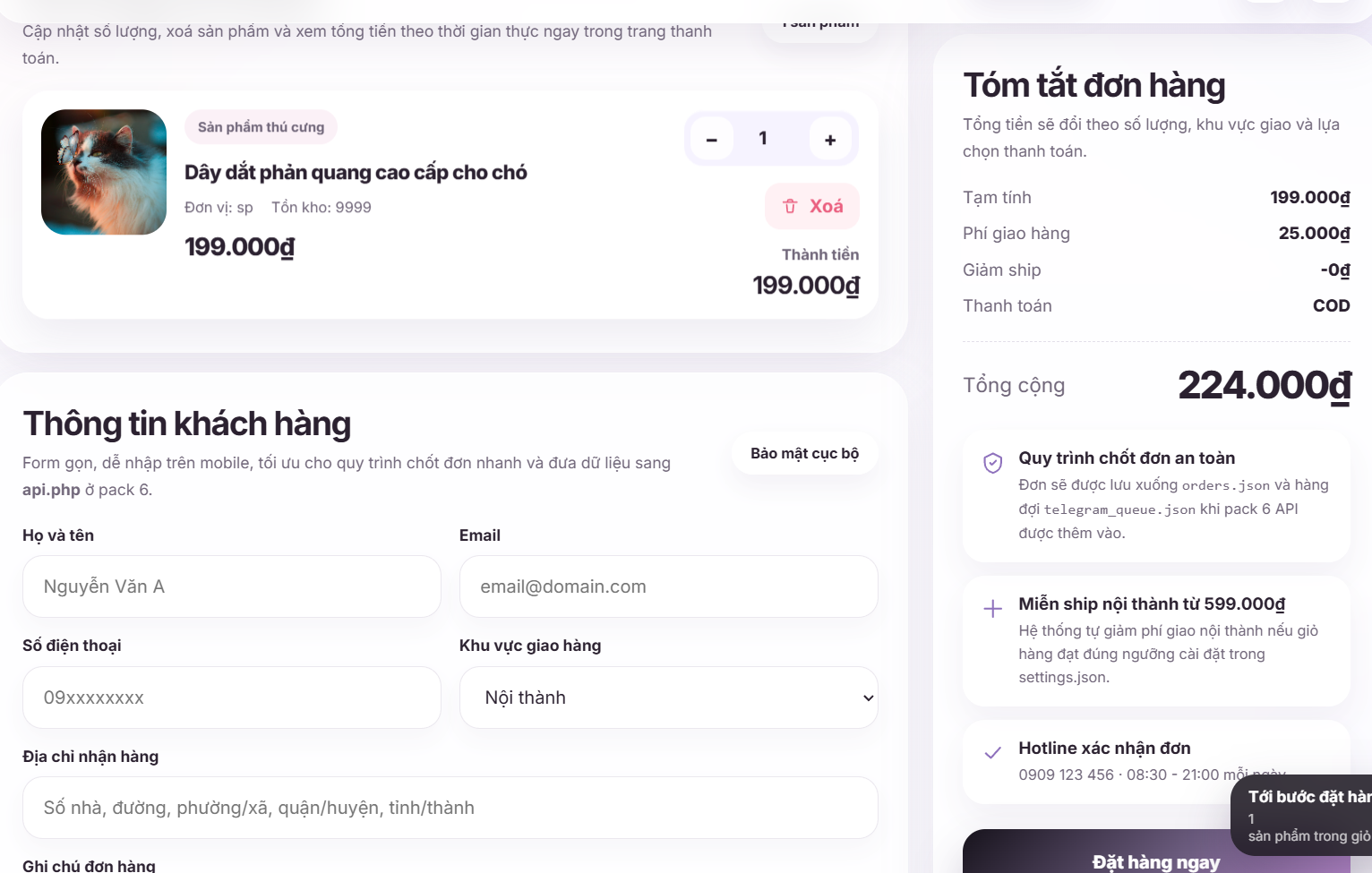 Website thú cưng cao cấp V3