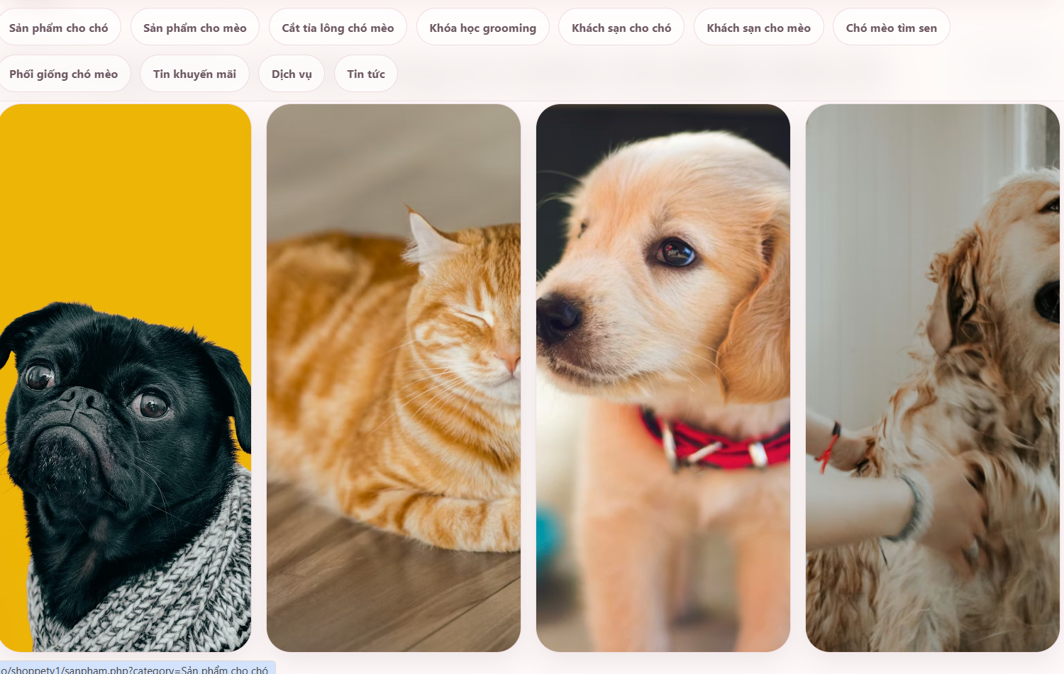 Website thú cưng cao cấp V1
