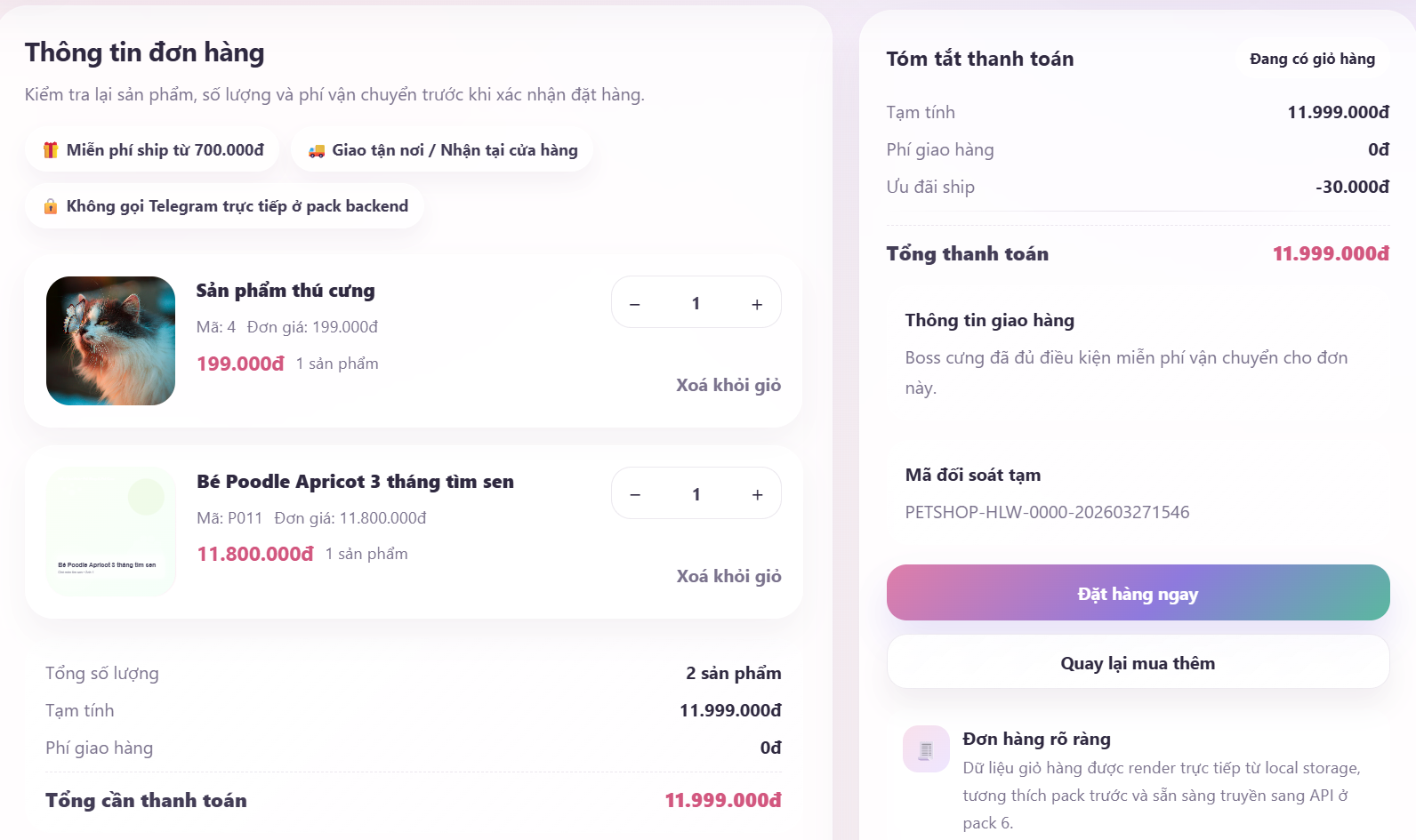 Website thú cưng cao cấp V5