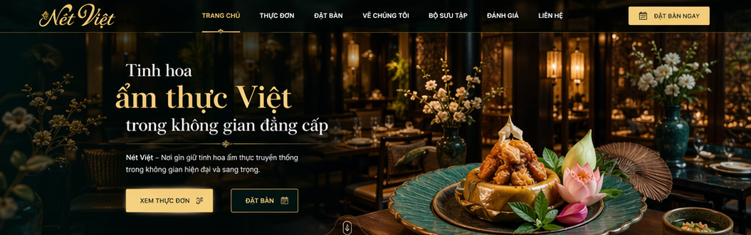 Không gian nhà hàng Nét Việt